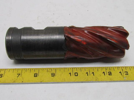 2" Right Hand 6 Flute HSS 3" Cut End Mill w/A 2" Combination Shank Sharpened