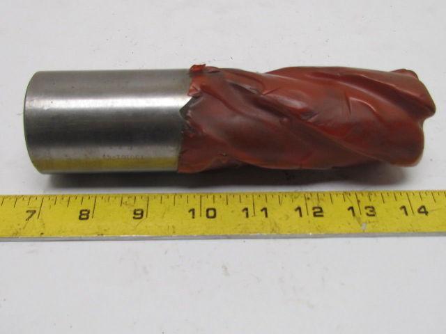 2" Right Hand 4 Flute HSS 4" Cut End Mill w/2" Straight Shank Sharpened