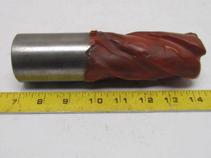 2" Right Hand 4 Flute HSS 4" Cut End Mill w/2" Straight Shank Sharpened