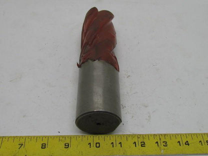 2" Right Hand 4 Flute HSS 4" Cut End Mill w/2" Straight Shank Sharpened