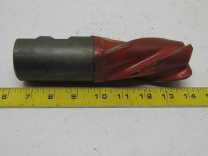 Putnam M3-2 2" Left Hand 4 Flute HSS 4" Cut End Mill 2" Straight Shank Sharpened