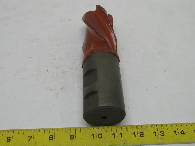 Putnam M3-2 2" Left Hand 4 Flute HSS 4" Cut End Mill 2" Straight Shank Sharpened