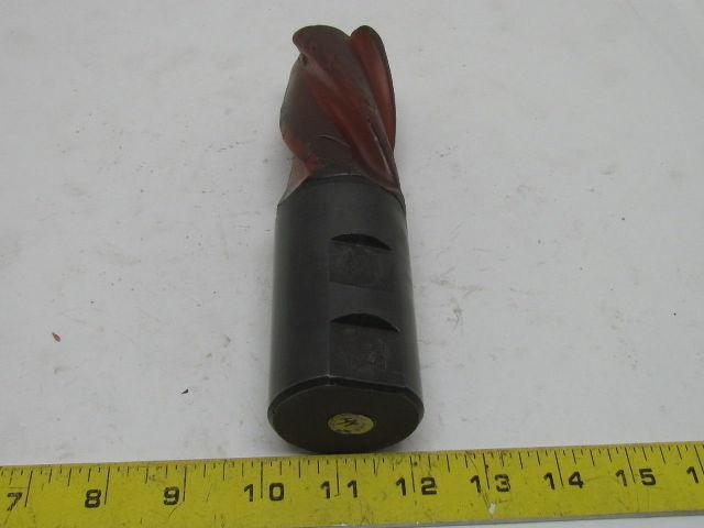 Putnam M3-2 2" Left Hand 4 Flute HSS 3-3/4" Cut End Mill 2" Straight Shank