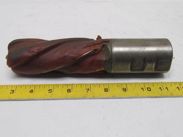 Putnam M-3 2" Left Hand 4 Flute HSS 5" Cut End Mill 2" Straight Sharpened