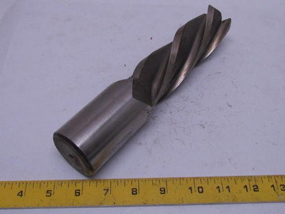 Woodson Tool M-2 2" Left Hand 4 Flute HSS 2" 6" Cut End Mill 2" Straight Shank