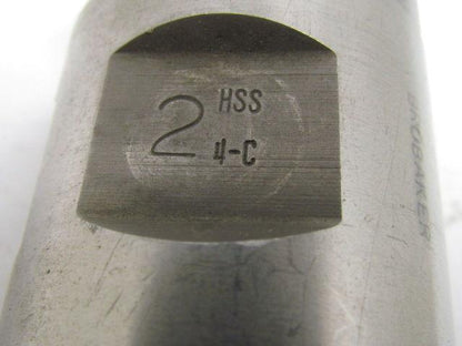 Brubaker 2"Right Hand 2 Flute HSS 4" Cut End Mill 2" Combination Shank Sharpened