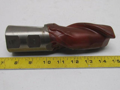 T301G4-87 2"Right Hand 2 Flute HSS 4"Cut End Mill 2" Combination Shank Sharpened