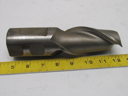 2" Right Hand 2 Flute HSS 4" Cut End Mill 2" Combination Shank