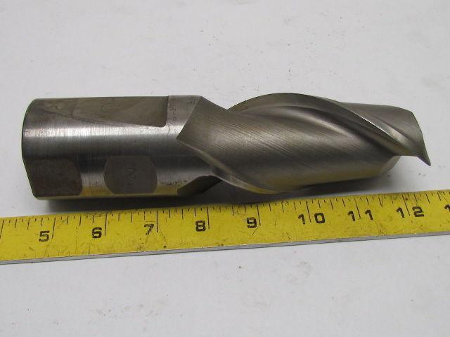 2" Right Hand 2 Flute HSS 4" Cut End Mill 2" Combination Shank