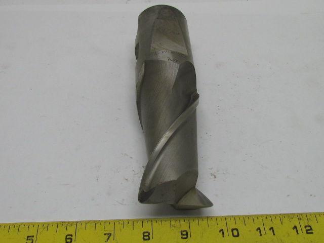 2" Right Hand 2 Flute HSS 4" Cut End Mill 2" Combination Shank