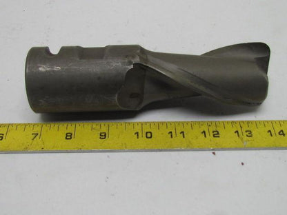 Union Tool MS+G 9-19-55 2"Right Hand 2 Flute 4"Cut End Mill 2" Combination Shank