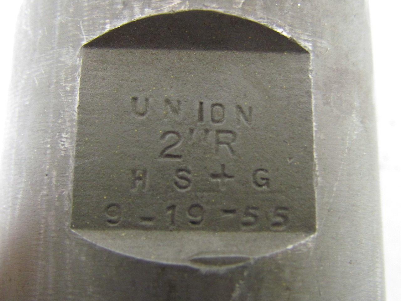 Union Tool MS+G 9-19-55 2"Right Hand 2 Flute 4"Cut End Mill 2" Combination Shank
