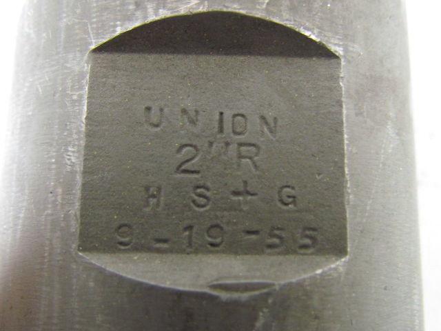 Union Tool MS+G 9-19-55 2"Right Hand 2 Flute 4"Cut End Mill 2" Combination Shank