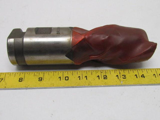 Brubaker 2"Right Hand 2 Flute HSS 4" Cut End Mill 2" Combination Shank Sharpened