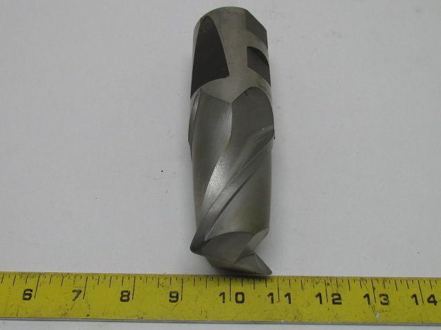 Regal 2" Right Hand 2 Flute HSS 3" Cut End Mill 2" Shank Radiused End 6-3/4" OAL