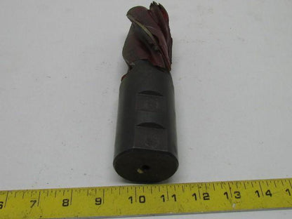 Putnam M3-2 2" Left Hand 4 Fute HSS 4" Cut End Mill 2" Straight Shank 7-3/4" OAL