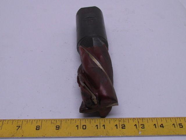Putnam M3-2 2" Left Hand 4 Fute HSS 4" Cut End Mill 2" Straight Shank 7-3/4" OAL