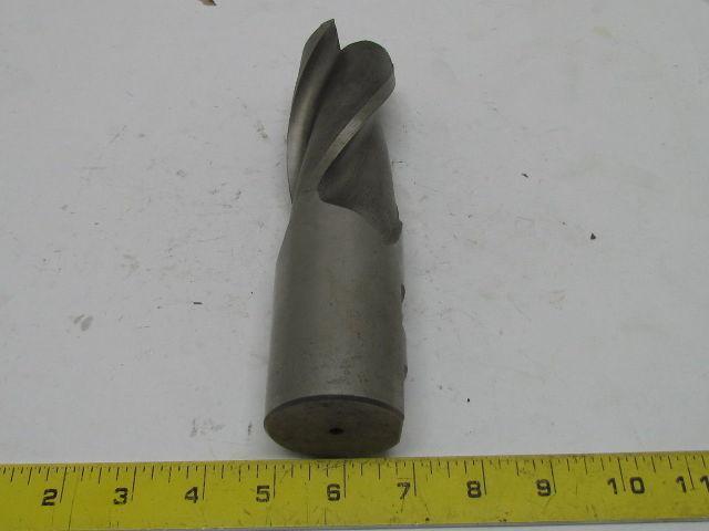 Weldon 2" Right Hand 4 Flute HSS 4" Cut End Mill 2" Straight Shank 7-5/8" OAL