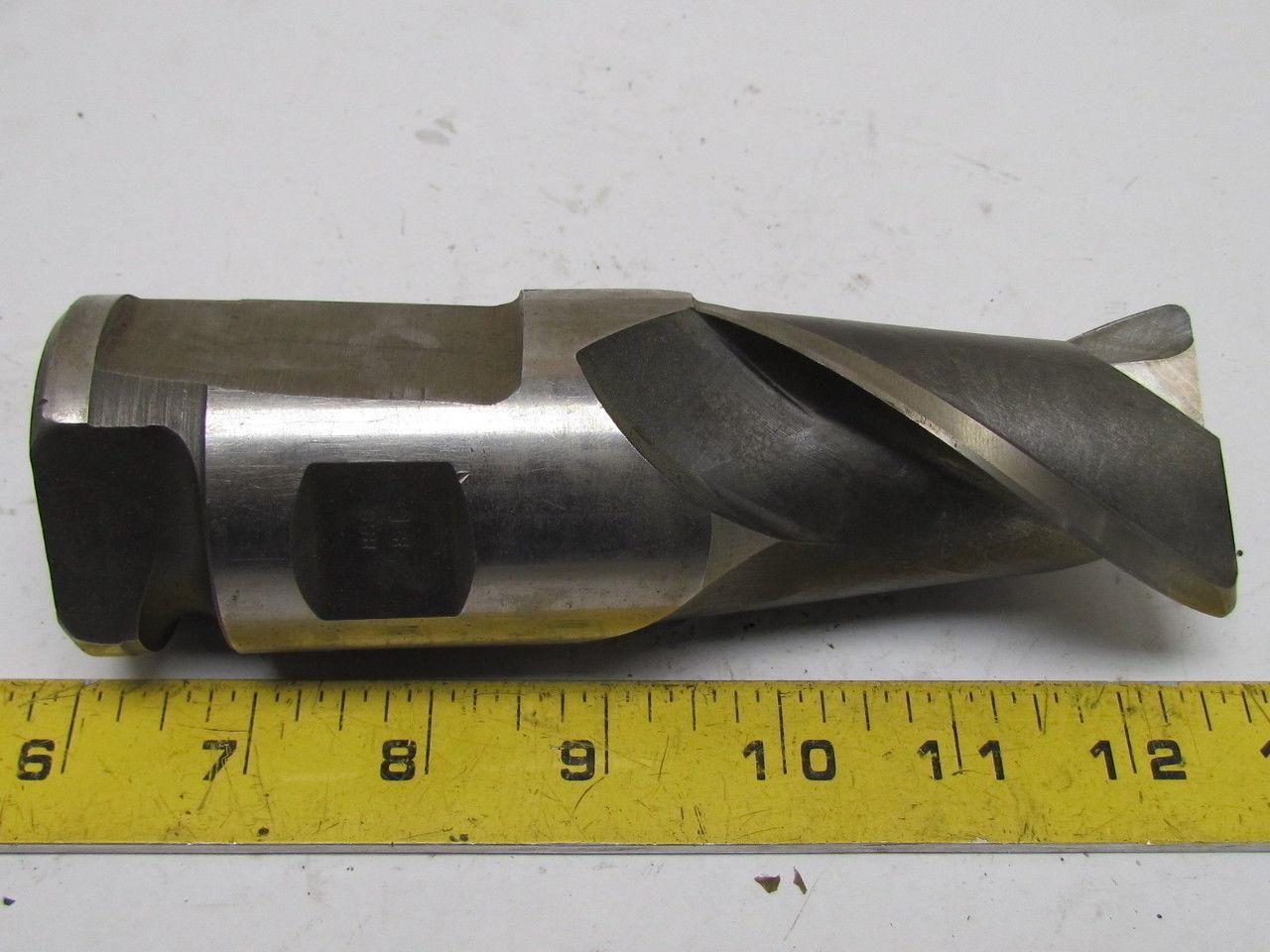 8-E 2" Right Hand 2 Flute HSS 3" Cut End mill 2" combination shank