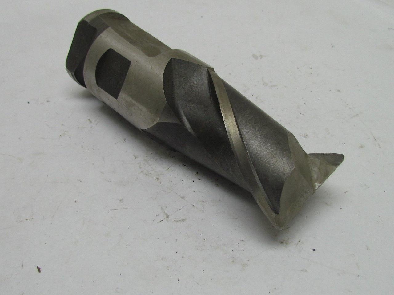 8-E 2" Right Hand 2 Flute HSS 3" Cut End mill 2" combination shank
