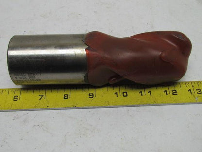 Regal Beloit 2"Right Hand 2 Flute HSS 3"Cut End Mill 2" Straight Shank Sharpened