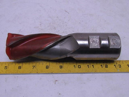 2" Left Hand 4 Flute HSS 4" Cut End Mill 2" Straight Shank Sharpened 7-3/4" OAL