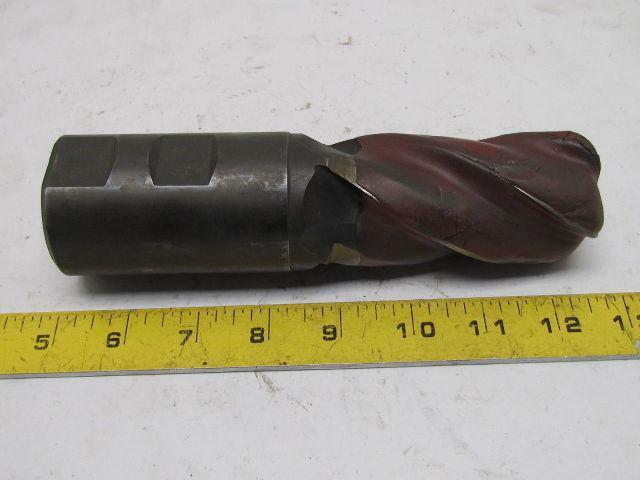 Putnam 2" Right Hand 4 Flute HSS 3-1/2" Cut End Mill 2" Straight Shank Sharpened