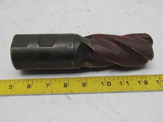 Putnam 2" Right Hand 4 Flute HSS 3-1/2" Cut End Mill 2" Straight Shank Sharpened