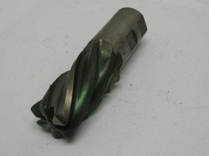 M2 2" Left Hand 6 Flute HSS 4" Cut End Mill 2" Straight Shank Sharpened
