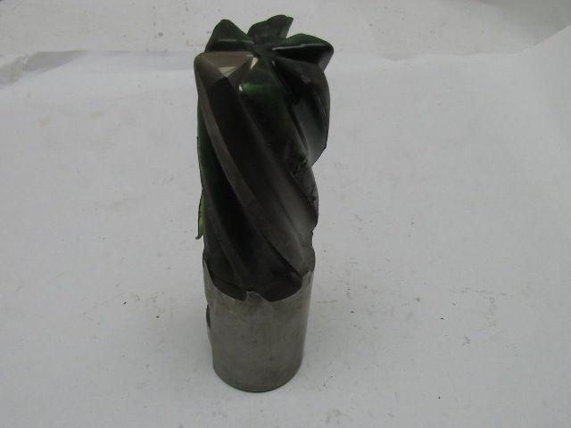 M2 2" Left Hand 6 Flute HSS 4" Cut End Mill 2" Straight Shank Sharpened