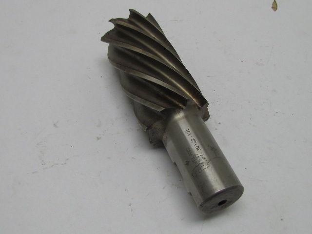 Cleveland 2"Left Hand 8 Flute HSS 4"Cut End Mill 1-1/4"Straight Shank 6-1/2" OAL