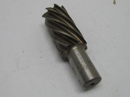 Cleveland 2"Left Hand 8 Flute HSS 4"Cut End Mill 1-1/4"Straight Shank 6-1/2" OAL