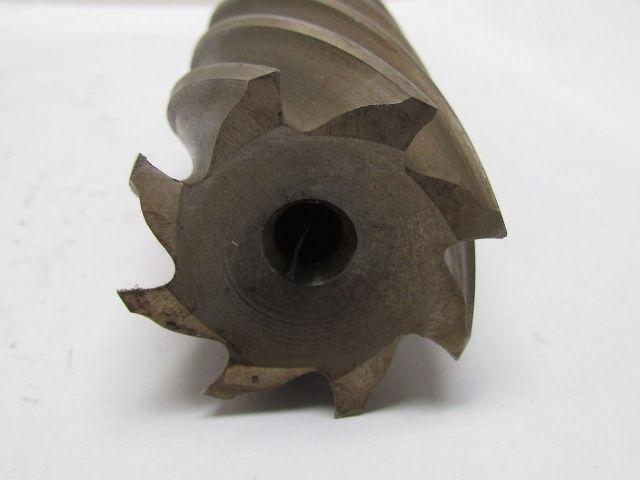 Cleveland 2"Left Hand 8 Flute HSS 4"Cut End Mill 1-1/4"Straight Shank 6-1/2" OAL