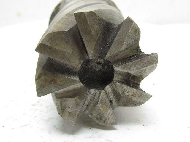 TM-370 I-3 2" Right Hand 8 Flute HSS 3"Cut End Mill 2" Straight Shank 6-1/4" OAL