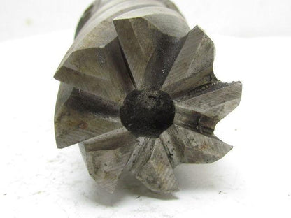 TM-370 I-3 2" Right Hand 8 Flute HSS 3"Cut End Mill 2" Straight Shank 6-1/4" OAL