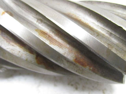 TM-370 I-3 2" Right Hand 8 Flute HSS 3"Cut End Mill 2" Straight Shank 6-1/4" OAL