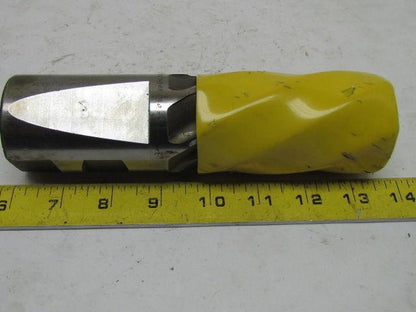 Woodson M2 2" Left Hand 6 Flute HSS 4" Cut End Mill 2" Straight Shank Sharpened