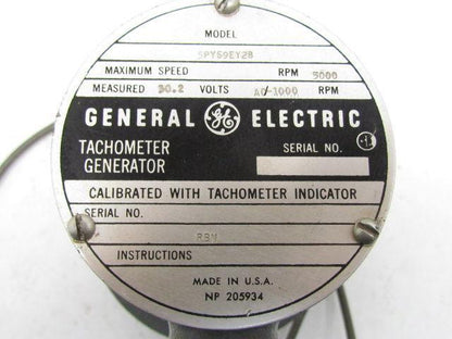 General Electric 5PY59EY2B Tachometer Generator Encoder 30.2V 5000 RPM