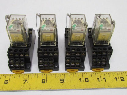 Omron MY4ZN 24VDC Relay w/Safty Clips On No O6Y8W1 Base Lots of 4