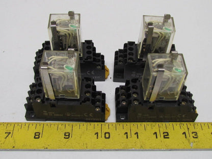 Omron MY4ZN 24VDC Relay w/Safty Clips On No O6Y8W1 Base Lots of 4