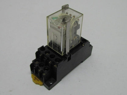 Omron MY4ZN 24VDC Relay w/Safty Clips On No O6Y8W1 Base Lots of 4