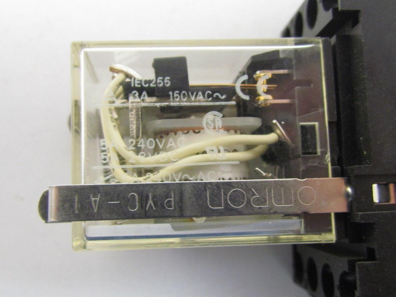 Omron MY4ZN 24VDC Relay w/Safty Clips On No O6Y8W1 Base Lots of 4