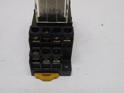 Omron MY4ZN 24VDC Relay w/Safty Clips On No O6Y8W1 Base Lots of 4