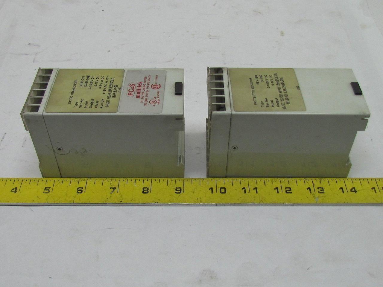 M100-DV1 DC/DC Transducer w/Matching Protective-Resistor IP 0-1500VDC OP 0-10VDC