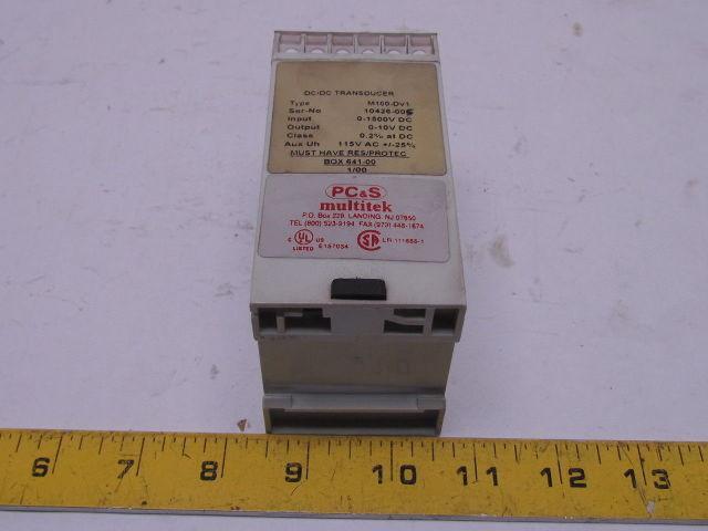M100-DV1 DC/DC Transducer w/Matching Protective-Resistor IP 0-1500VDC OP 0-10VDC