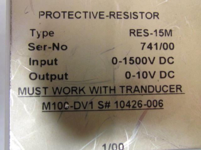M100-DV1 DC/DC Transducer w/Matching Protective-Resistor IP 0-1500VDC OP 0-10VDC