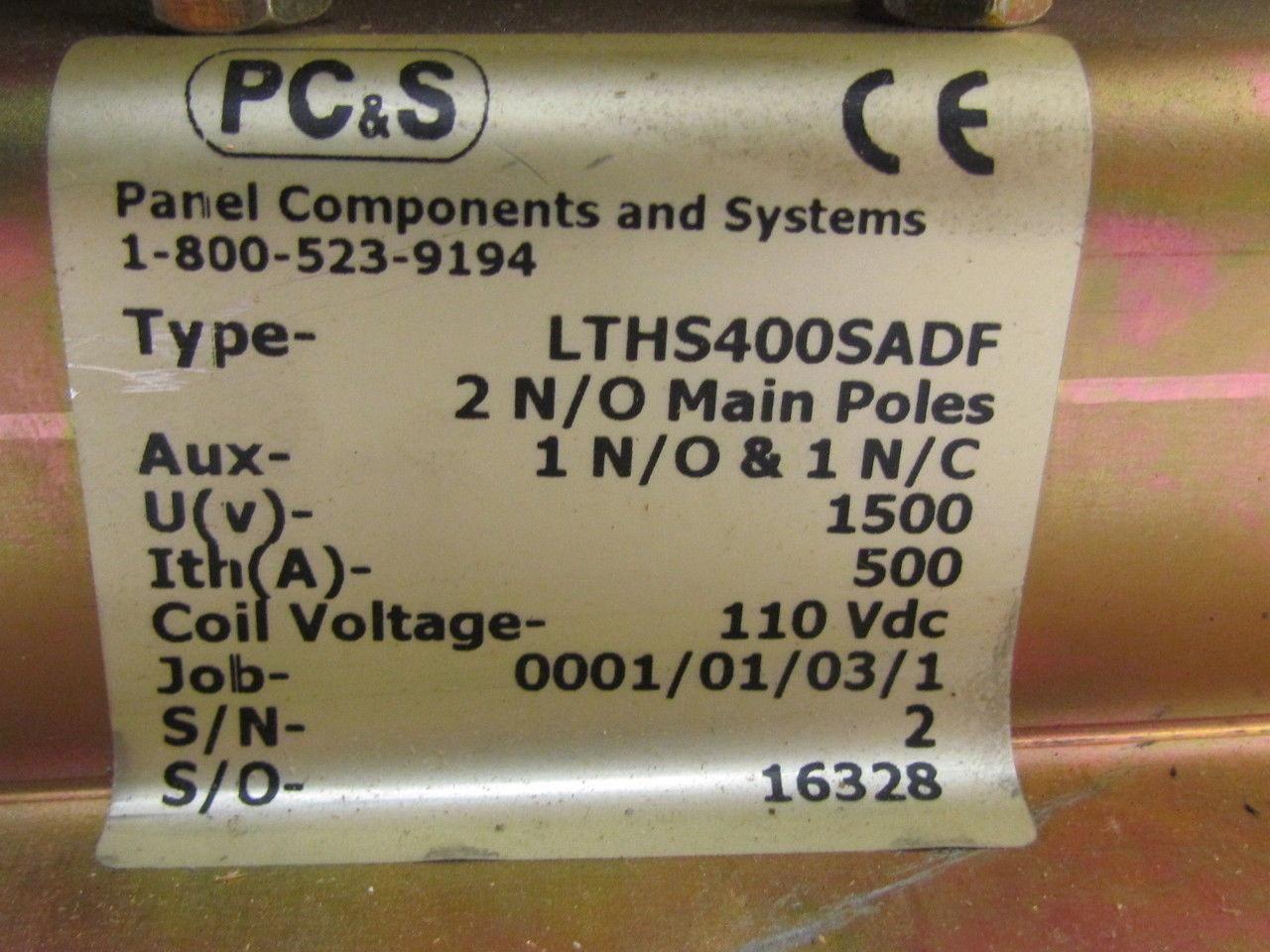 Panel Components LTHS400SADF Contactors 2 N/O Main Poles Aux Contacts 1N/O 1N/C