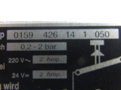 Fuco 0159-426-14-1-050 Diaphragm Piston Pressure Switch 220V 2 A24V 2A 0.2-2 Bar