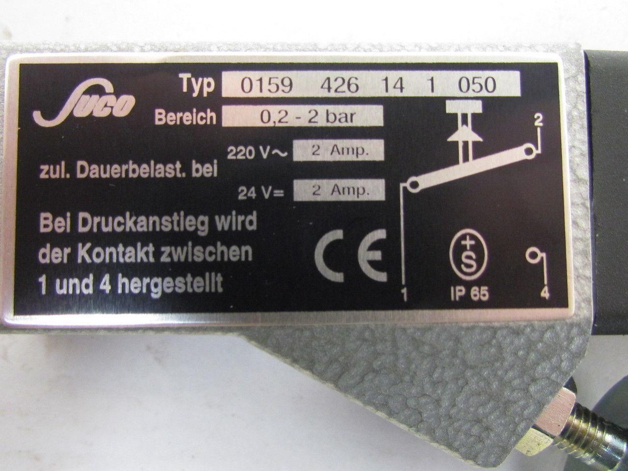 Fuco 0159-426-14-1-050 Diaphragm Piston Pressure Switch 220V 2 A24V 2A 0.2-2 Bar