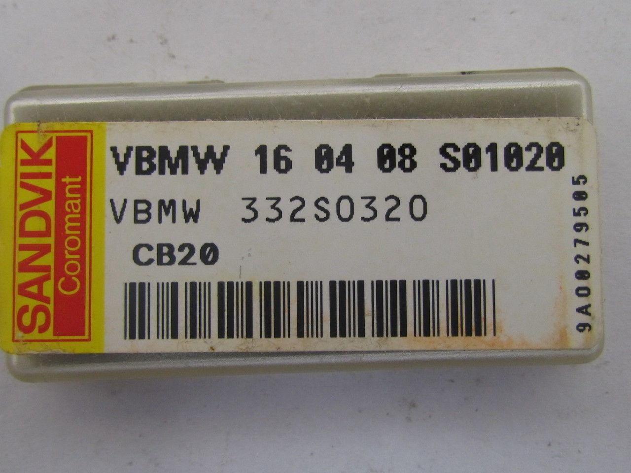 Sandvik VBMW 16 04 08 S01020 VBMW 332S0320 Carbide Turning Insert Grade CB20